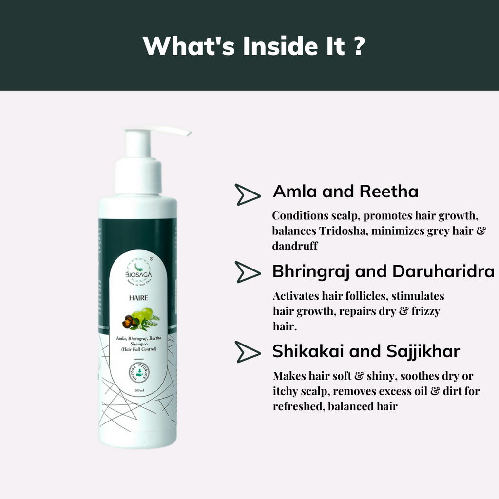 HAIRE Anti-Hairfall Shampoo with Amla, Bhringraj & Reetha