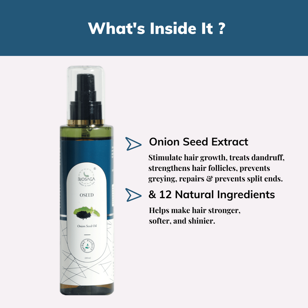 OSEED Onion Hair Oil for Damage Control with 13 Natural Ingredients