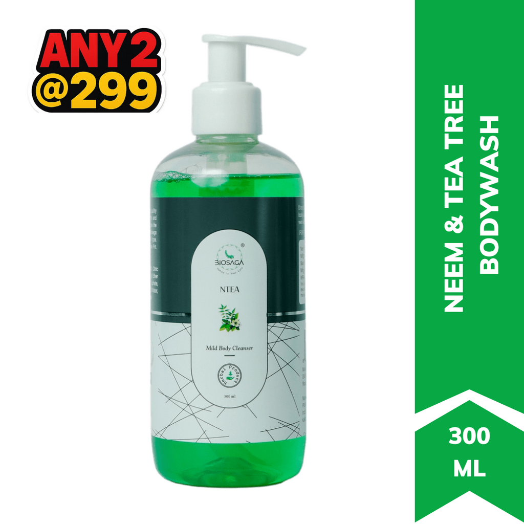 NTEA Acne Shield Bodywash with Neem & Tea Tree for Oily Skin